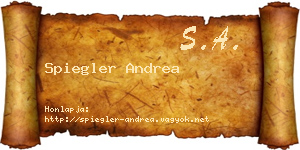 Spiegler Andrea névjegykártya